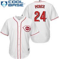 Cincinnati Reds #24 Tony Perez White Cool Base Stitched Youth MLB Jersey