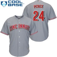Cincinnati Reds #24 Tony Perez Grey Cool Base Stitched Youth MLB Jersey