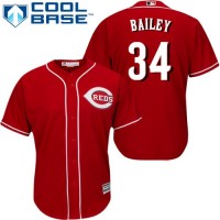 Cincinnati Reds #34 Homer Bailey Red Cool Base Stitched Youth MLB Jersey