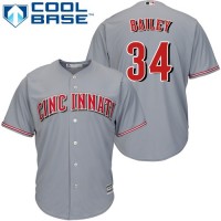 Cincinnati Reds #34 Homer Bailey Grey Cool Base Stitched Youth MLB Jersey