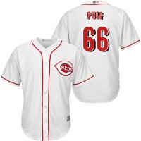 Cincinnati Reds #66 Yasiel Puig White Cool Base Stitched Youth MLB Jersey
