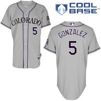 Colorado Rockies #5 Carlos Gonzalez Grey Cool Base Stitched Youth MLB Jersey