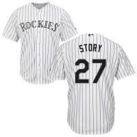 Colorado Rockies #27 Trevor Story White Cool Base Stitched Youth MLB Jersey