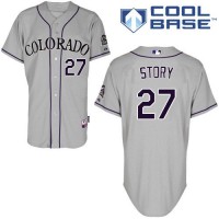 Colorado Rockies #27 Trevor Story Grey Cool Base Stitched Youth MLB Jersey