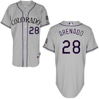 Colorado Rockies #28 Nolan Arenado Grey Cool Base Stitched Youth MLB Jersey