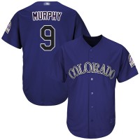 Colorado Rockies #9 Daniel Murphy Purple Cool Base Stitched Youth MLB Jersey