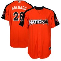 Colorado Rockies #28 Nolan Arenado Orange 2017 All-Star National League Stitched Youth MLB Jersey