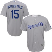 Kansas City Royals #15 Whit Merrifield Grey Cool Base Stitched Youth MLB Jersey