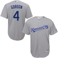 Kansas City Royals #4 Alex Gordon Grey Cool Base Stitched Youth MLB Jersey