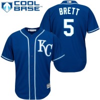Kansas City Royals #5 George Brett Royal Blue Cool Base Stitched Youth MLB Jersey