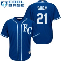 Kansas City Royals #21 Lucas Duda Blue Cool Base Stitched Youth MLB Jersey