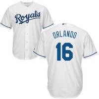 Kansas City Royals #16 Paulo Orlando White Cool Base Stitched Youth MLB Jersey
