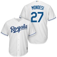 Kansas City Royals #27 Raul Mondesi White Cool Base Stitched Youth MLB Jersey