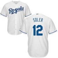 Kansas City Royals #12 Jorge Soler White Cool Base Stitched Youth MLB Jersey