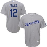 Kansas City Royals #12 Jorge Soler Grey Cool Base Stitched Youth MLB Jersey