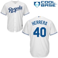 Kansas City Royals #40 Kelvin Herrera White Cool Base Stitched Youth MLB Jersey