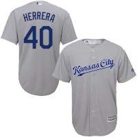 Kansas City Royals #40 Kelvin Herrera Grey Cool Base Stitched Youth MLB Jersey