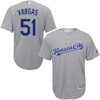 Kansas City Royals #51 Jason Vargas Grey Cool Base Stitched Youth MLB Jersey