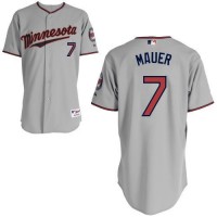 Minnesota Twins #7 Joe Mauer Grey Stitched Youth MLB Jersey