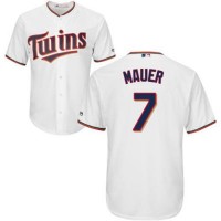 Minnesota Twins #7 Joe Mauer White Cool Base Stitched Youth MLB Jersey