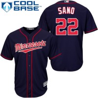 Minnesota Twins #22 Miguel Sano Navy blue Cool Base Stitched Youth MLB Jersey