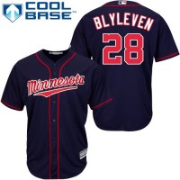 Minnesota Twins #28 Bert Blyleven Navy blue Cool Base Stitched Youth MLB Jersey