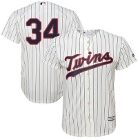 Minnesota Twins #34 Kirby Puckett Cream Strip Cool Base Stitched Youth MLB Jersey