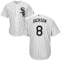 Chicago White Sox #8 Bo Jackson White(Black Strip) Home Cool Base Stitched Youth MLB Jersey