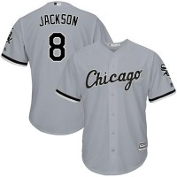 Chicago White Sox #8 Bo Jackson Grey Road Cool Base Stitched Youth MLB Jersey