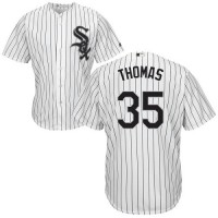 Chicago White Sox #35 Frank Thomas White(Black Strip) Home Cool Base Stitched Youth MLB Jersey
