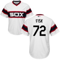 Chicago White Sox #72 Carlton Fisk White Alternate Home Cool Base Stitched Youth MLB Jersey