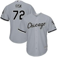 Chicago White Sox #72 Carlton Fisk Grey Road Cool Base Stitched Youth MLB Jersey