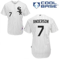 Chicago White Sox #7 Tim Anderson White(Black Strip) Home Cool Base Stitched Youth MLB Jersey