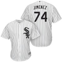 Chicago White Sox #74 Eloy Jimenez White(Black Strip) Cool Base Stitched Youth MLB Jersey