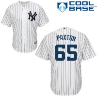 New York Yankees #65 James Paxton White Strip New Cool Base Stitched Youth MLB Jersey