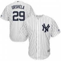 New York Yankees #29 Gio Urshela White Strip New Cool Base Stitched Youth MLB Jersey