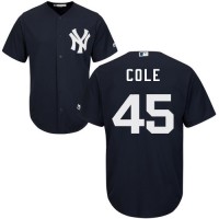 New York Yankees #45 Gerrit Cole Navy Blue New Cool Base Stitched Youth MLB Jersey