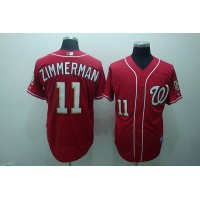 Washington Nationals #11 Ryan Zimmerman Red Stitched MLB Jersey