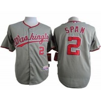 Washington Nationals #2 Denard Span Grey Cool Base Stitched MLB Jersey