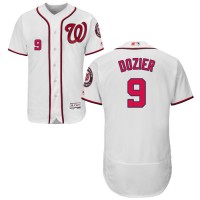 Washington Washington Nationals #9 Brian Dozier Home Flex Base White Stitched MLB Jersey