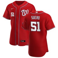Washington Washington Nationals #51 Wander Suero Men's Nike Red Alternate 2020 Authentic Player MLB Jersey