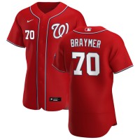 Washington Washington Nationals #70 Ben Braymer Men's Nike Red Alternate 2020 Authentic Player MLB Jersey