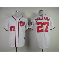 Washington Nationals #27 Jordan Zimmermann White Cool Base Stitched MLB Jersey