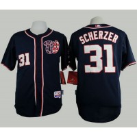 Washington Nationals #31 Max Scherzer Navy Blue Cool Base Stitched MLB Jersey