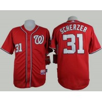 Washington Nationals #31 Max Scherzer Red Cool Base Stitched MLB Jersey