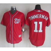 Washington Nationals #11 Ryan Zimmerman Red New Cool Base Stitched MLB Jersey