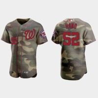 Washington Washington Nationals #52 Brad Hand Men's Nike 2021 Armed Forces Day Authentic MLB Jersey -Camo