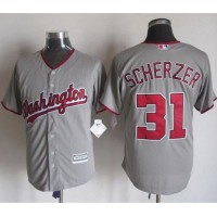 Washington Nationals #31 Max Scherzer Grey New Cool Base Stitched MLB Jersey