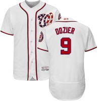 Washington Nationals #9 Brian Dozier White Flexbase Authentic Collection Stitched MLB Jersey