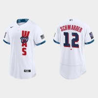 Washington Washington Nationals #12 Kyle Schwarber 2021 Mlb All Star Game Authentic White Jersey